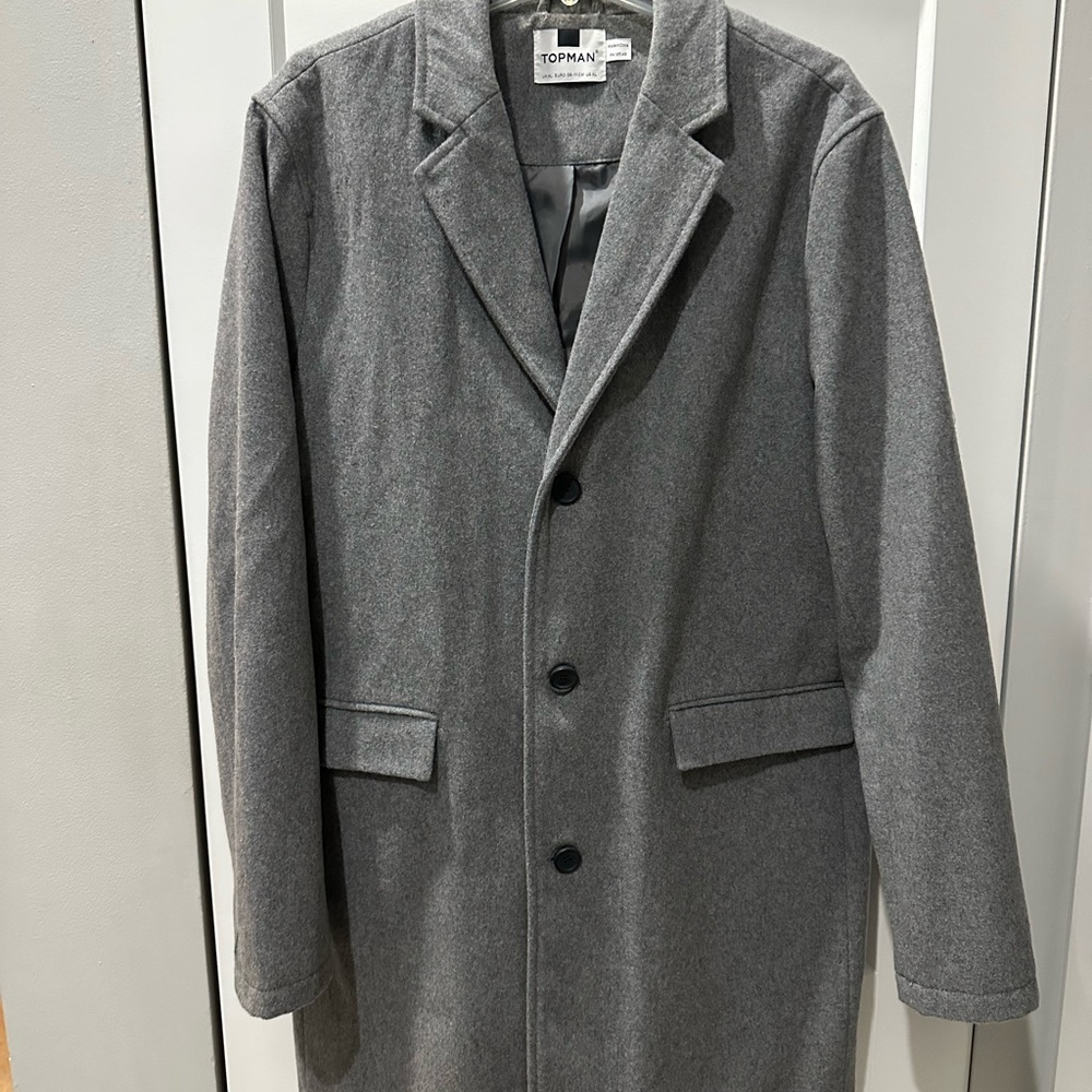 Topman Gray Trench Coat